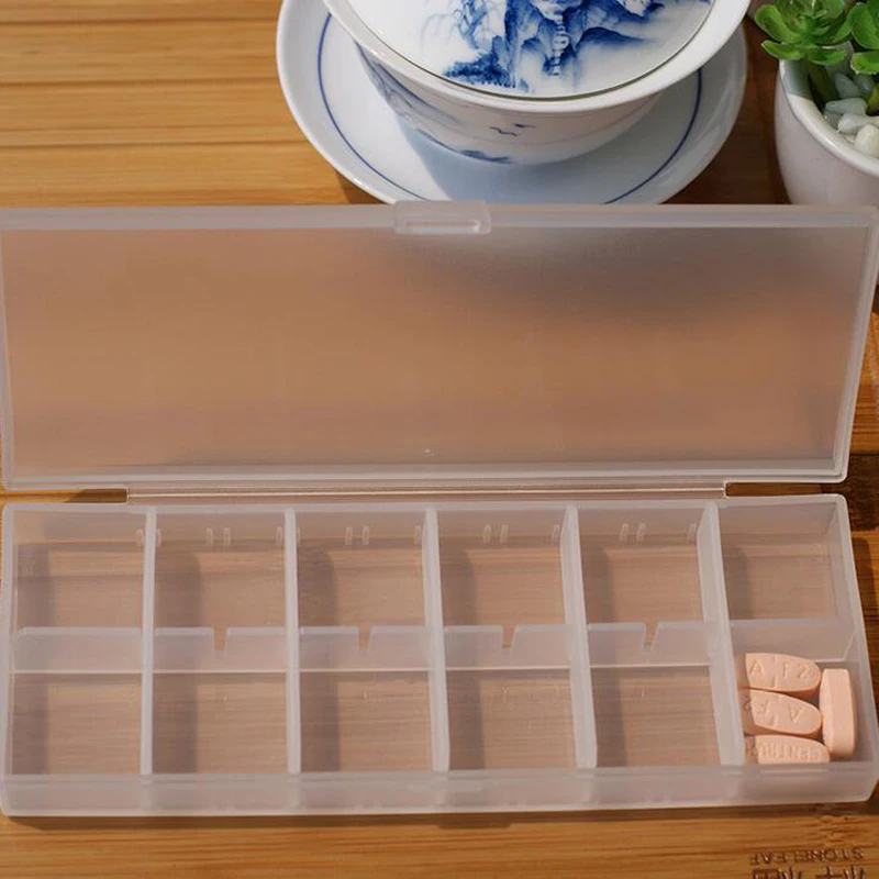 

12 Grids DIY Changeable Grids Mini Travel Pill Box Cases Splitters Tablet Capsule Box Case