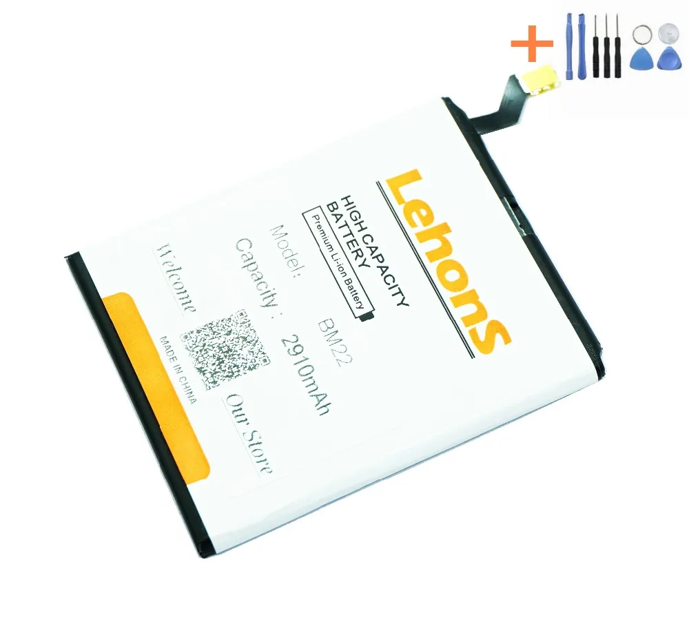 

LehonS 1x New Arrival BM22 BM 22 Mobile Phone Battery For Xiaomi Mi5 5 M5 Mi 5 M 5 Replacement Phone Batteries 2910mAh 35g Tools