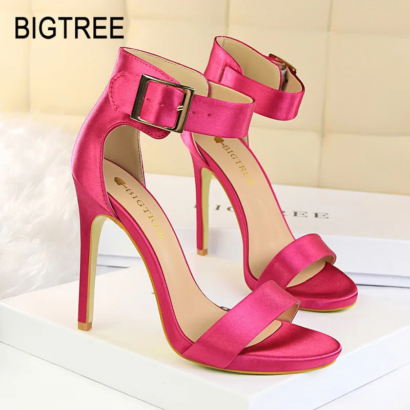 

Bigtree Shoes Women High Heels Shoes 2019 Women Pumps Ankle Strap Woman Sandals Fashion High Heels Sandals Sexy Women Stiletto