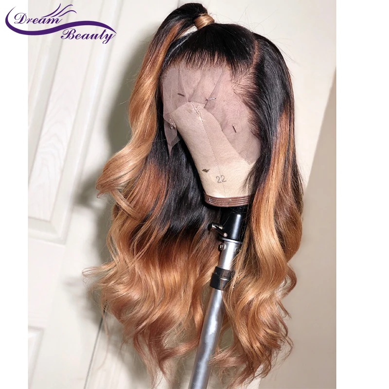 

1B 27 Color Honey Blonde Lace Front Wig Brazilian Body Wave Remy Ombre Human Hair Wigs Pre Plucked Bleached Knots Dream beauty