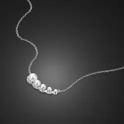 Однорядные жемчужное ожерелье 100% твердые 925 пробы Серебряный гламур леди Поп жемчуг чокер женские свадебные украшения подарок