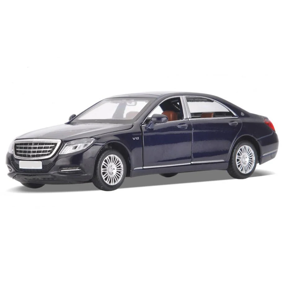 Новое поступление 1/32 S600 литой под давлением Роскошный металлический автомобиль модели высокой моделирования автомобиль игрушка с легкой музыкой 6 дверей открытый подарки V029