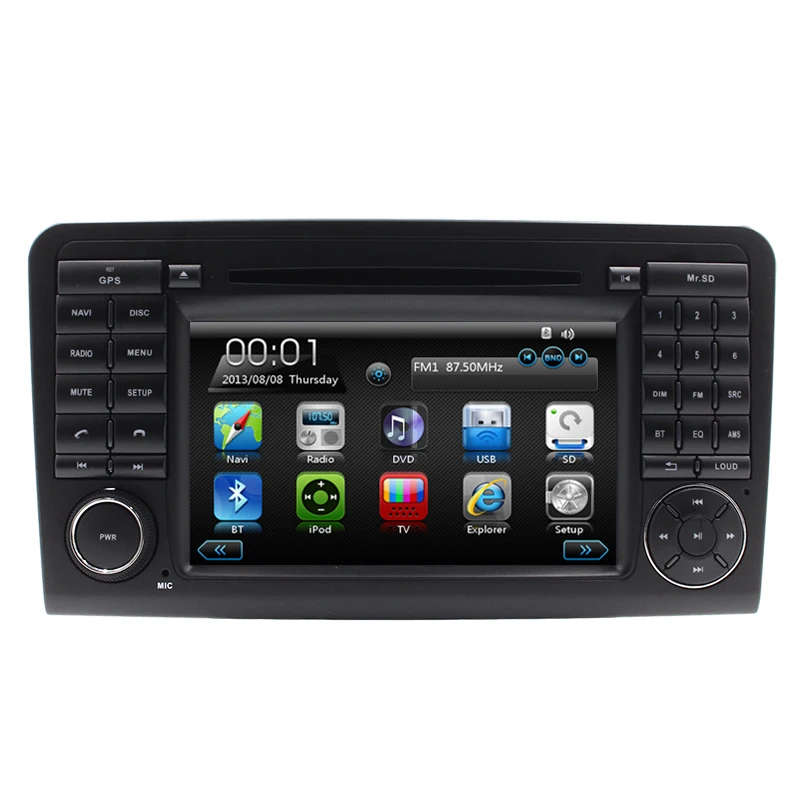 Two Din 7 Inch Car DVD Player For Mercedes/Benz/GL ML CLASS W164 X164