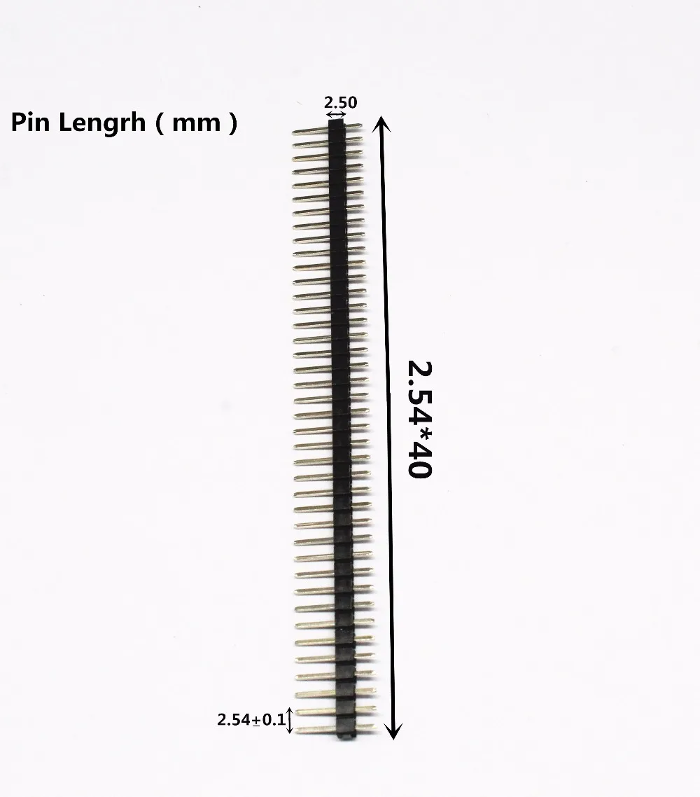 20 шт 10 пар 40 Pin 1x40 Однорядный мужской и женский 2,54 ломаемый контактный разъем PCB JST разъем полосы для Arduino черный