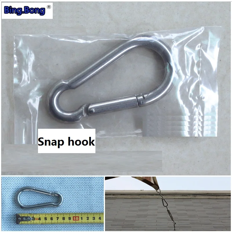 wholesale snap hook 8CM metal Shade sail professional accessories