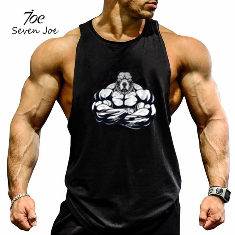 Seven Joe New Bodybuilding Stringer Tank Top Superman Gym Sleeveless Men Fitness Vest Singlet