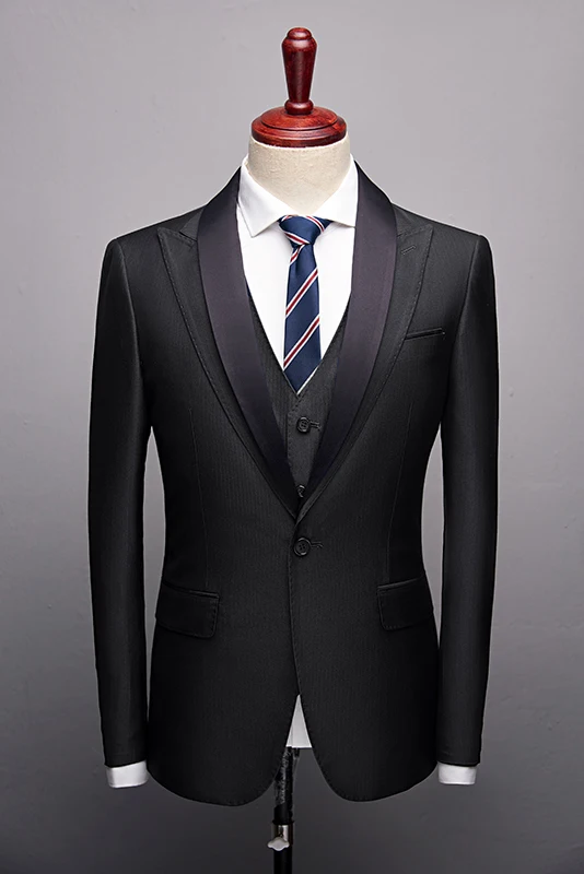 Fashion Black High quality Mens Wedding suits Formal suits 3 Pieces Wedding Groom Tuxedos Prom Slim Fit suits Fashion Black High quality Mens Wedding suits Formal suits 3 Pieces Wedding Groom Tuxedos Prom Slim Fit suits