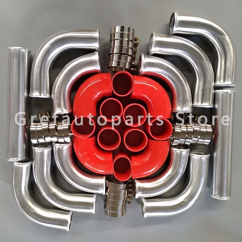 

Factory Outlet 2.5"/64mm Universal Aluminum Intercooler Turbo Pipe piping Kit