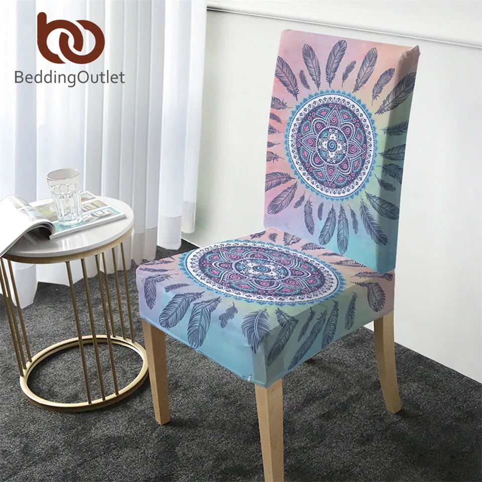 BeddingOutlet чехлы на стулья с мандалой богемный съемный эластичный чехол из