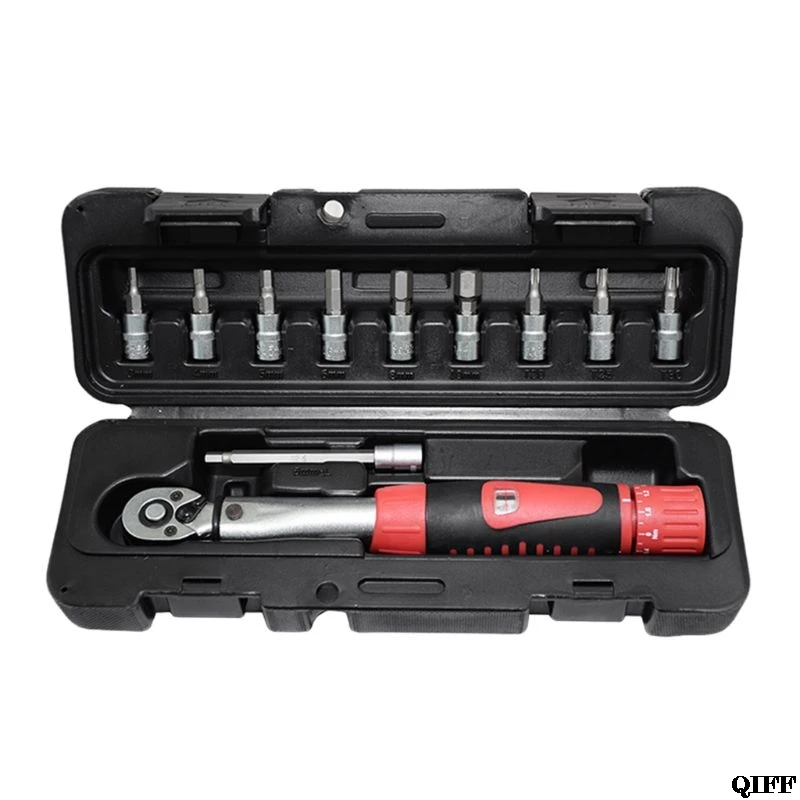 

Dropshipping 1/4" 2-24Nm Adjustable Bike Torque Wrench Set Bicycle Repair Tool Kit Manual Ratchet Spanner APR28
