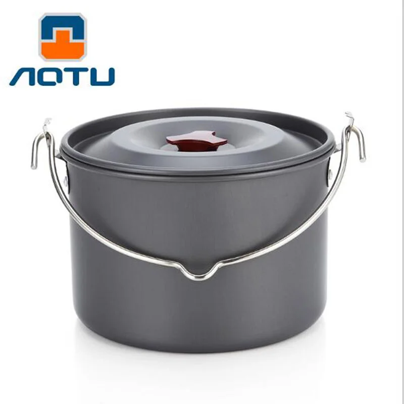 

Auto Hot 4.3L Oxidation Aluminum Cooking Pot Ultralight Outdoor Camping Fishing Cookware Utensils Mountaineering Picnic Pot 489