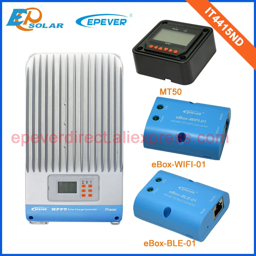 

home Solar battery charging regulator with wifi BLE function and MT50 remote meter MPPT IT4415ND 45A