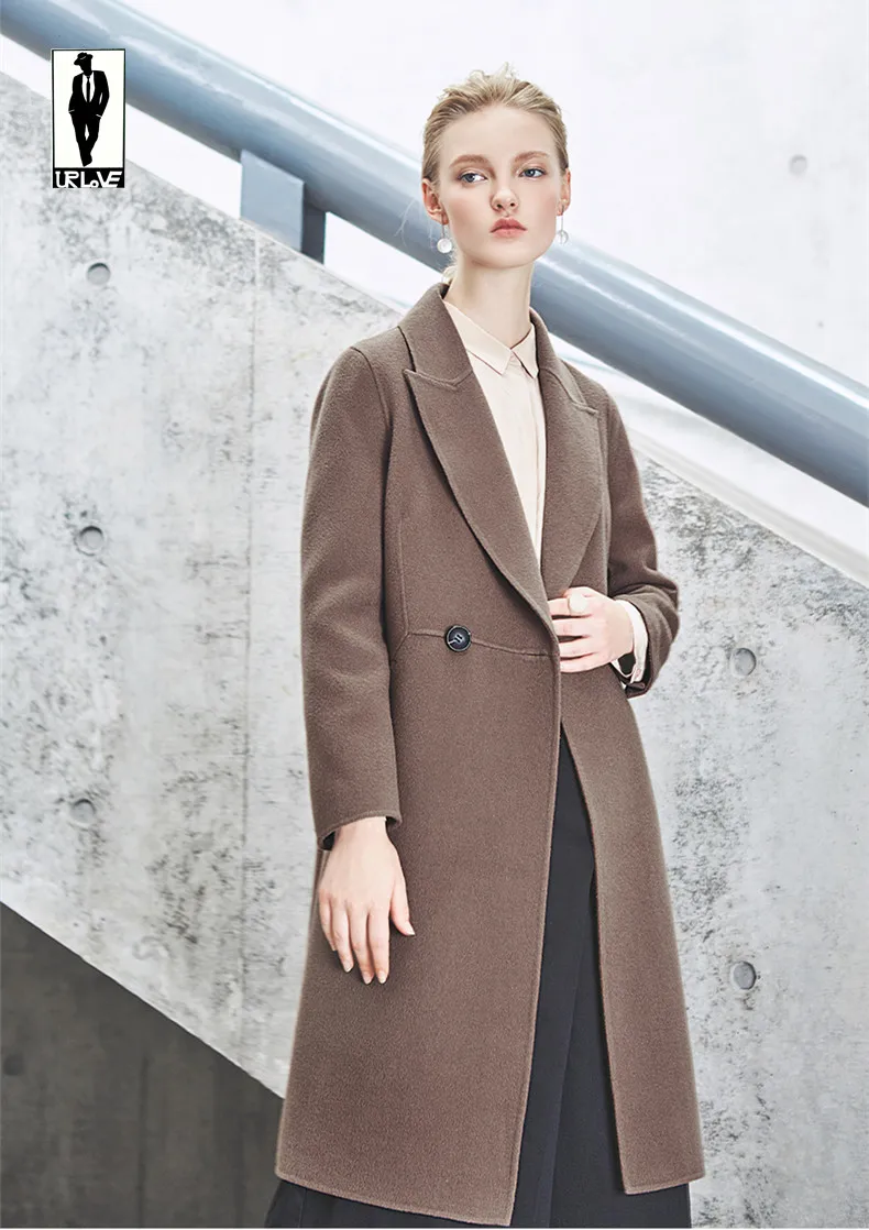 UR 27 New Brown 100 Wool Handmade One Sided Pure Wool Cashmere Thick