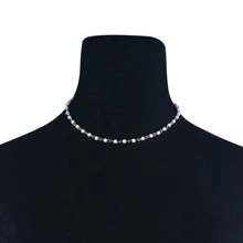 IngeSight. Z винтажное искусственное жемчужное звено, цепочка, колье, ожерелье для женщин, шейный воротник, модное массивное ожерелье, ювелирное изделие