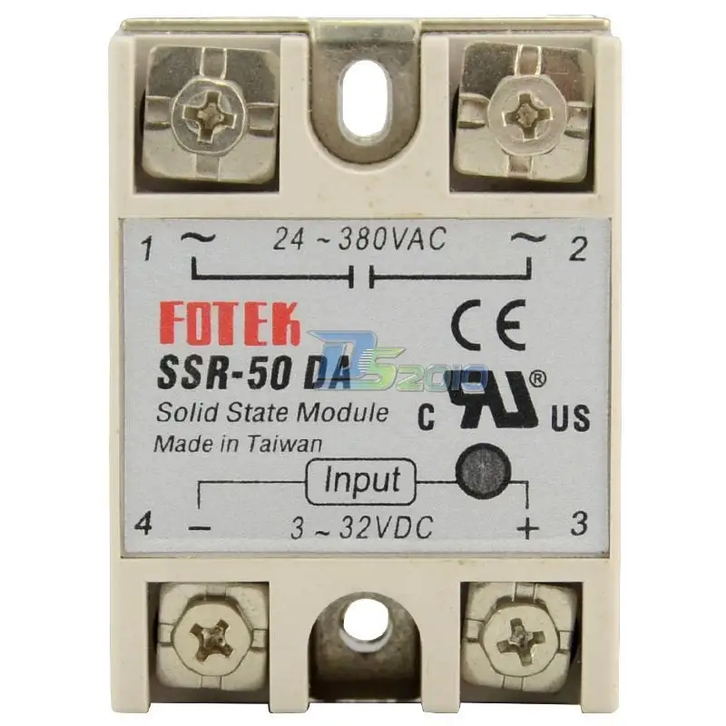 

SR-50DA Solid State Relay No Electromagnetic Interference Type 3-32VDC/24-380VAC