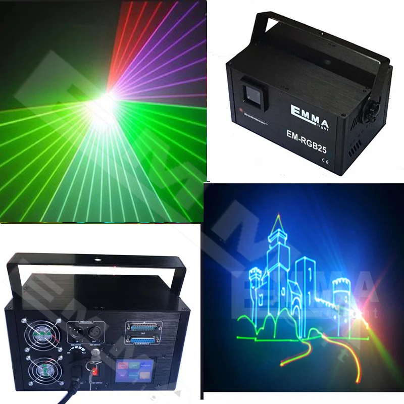 3000mW RGB Laser Projector with Full Color Animation, DMX linkin Stage
