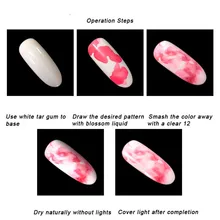 Цветок Лак для ногтей акварельные мраморные чернила для ногтей волшебный цветок гель красивый цветок маникюр DIY дизайн 5,24