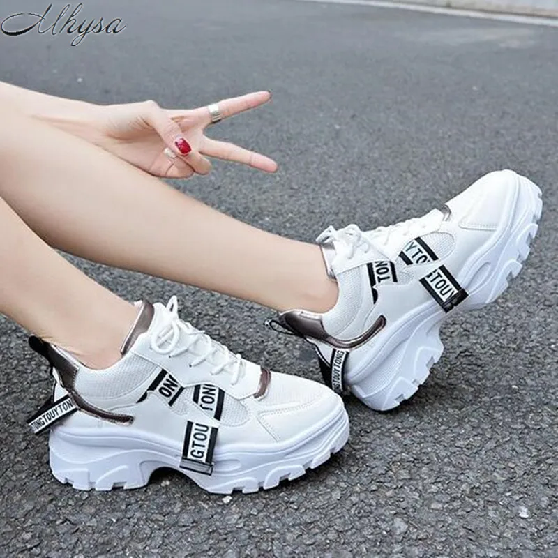 

2019 Spring New fashion Mesh Women Casual Shoes Comfortable Platform Shoes Woman Sneakers Ladies Trainers chaussure femme T741
