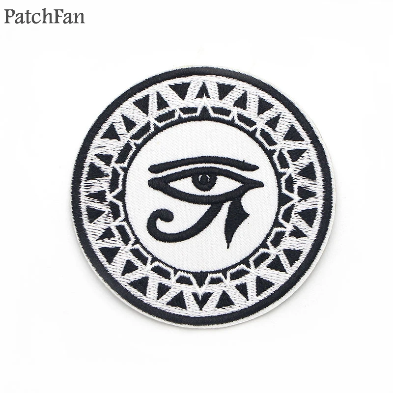 

A0285 Patchfan The Eye of Horus Embroidered Iron On Patches Accessories New Arrival Popular Clothing Cartoon Patches Appliques