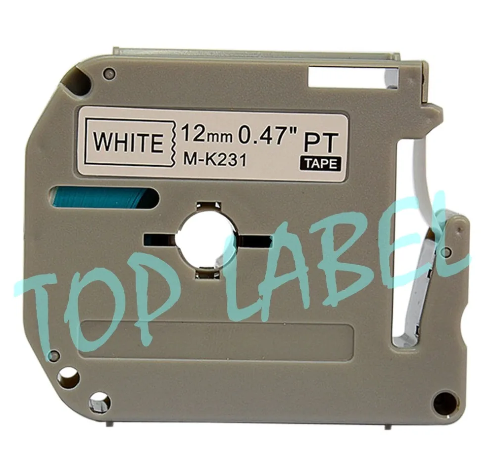 10 pcs compatible brother M K231 label tape for P touch label maker MK 231 12mm M tape for PT 65
