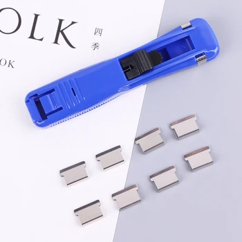 

8Pcs Clips+1Pc Dispenser Mini Metal Paper Clipper Photo Tickets Notes Paper Clip