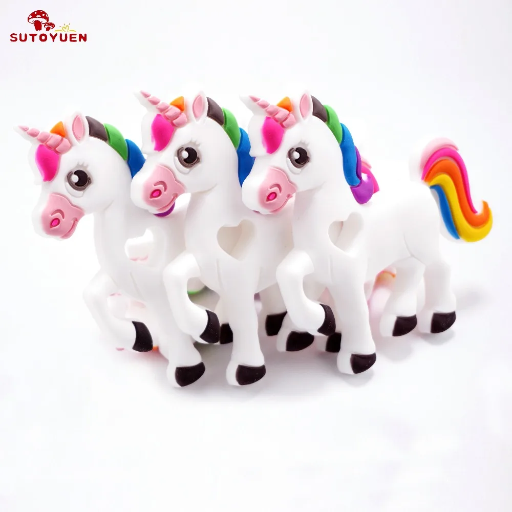 unicorn baby teether