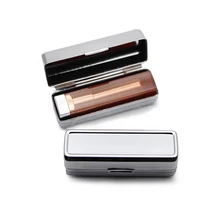 Серебряный Губная помада случае плоское основание Губная Помада держатель с зеркалом металла пустой Губная помада организатор