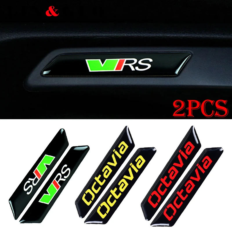 

2pcs/set Car decoration case for skoda octavia VRS Lift Wrench Seat Insert Trim car sticker