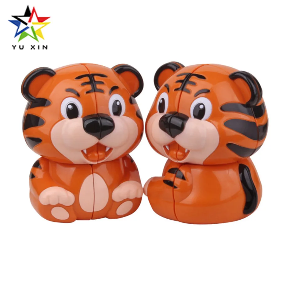 

2018 YUXIN Magic Cube 2x2 Tiger Cube Stress Cube Brain Challenge Toy Kids Gift Educational For Children Tiger Cartoon Puzzle