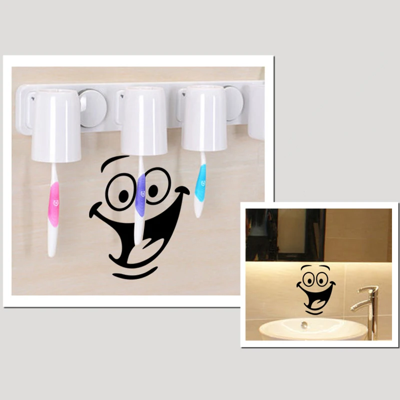 Big Smile Furniture Decoration Wall Decal Fridge Sticker Bathroom Home DIY