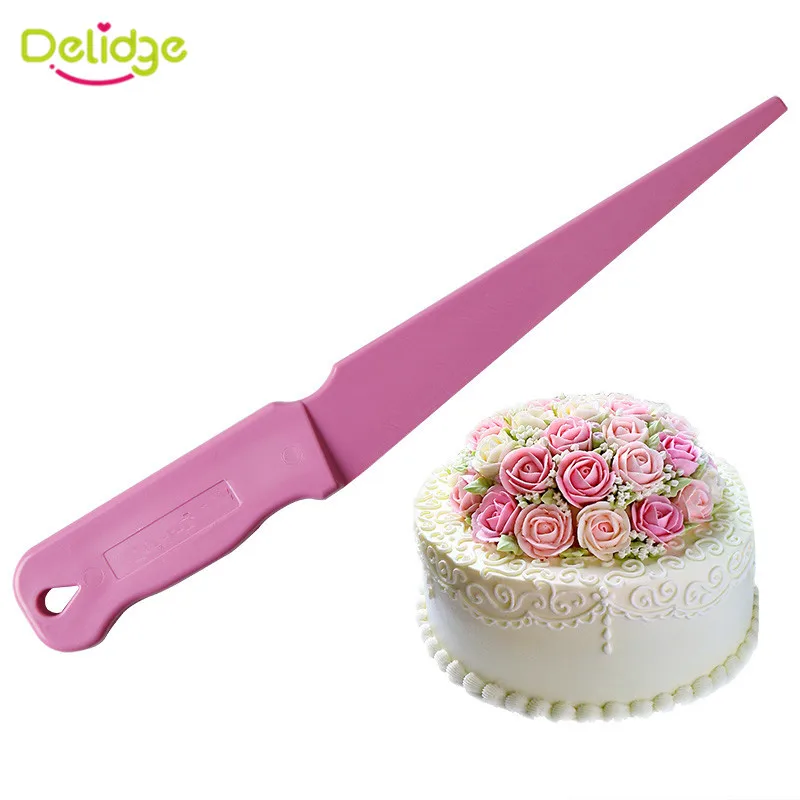  Delidge 1pc Plastic Fondant Cake Lace Scraper Icing Fondant Cake Butter Spatulas DIY Toast Knife De