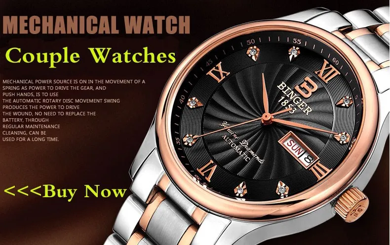 New Listing! BINGER Watches Quartz Watches Men Sport Chronograph Watch Dive Wristwatc Luminous Fashion Male Table B-6013M