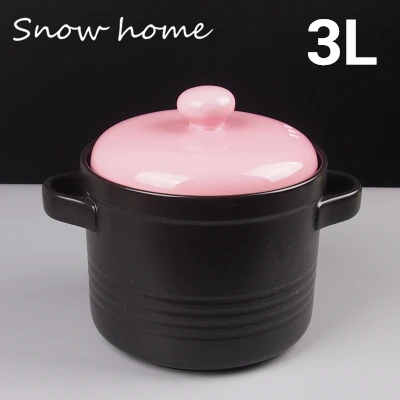 Японская форма для запекания кастрюля для супа жаростойкая молочная лапша кастрюля антипригарная рисовая кастрюля для тушения домашнего тагина - Цвет: 3L casserole