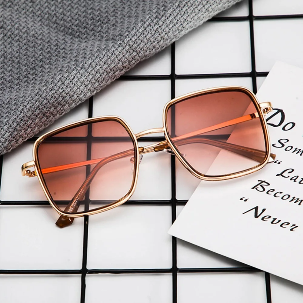 Градиентные солнцезащитные очки для женщин mujer Lady Femme okulary gafas с металлической