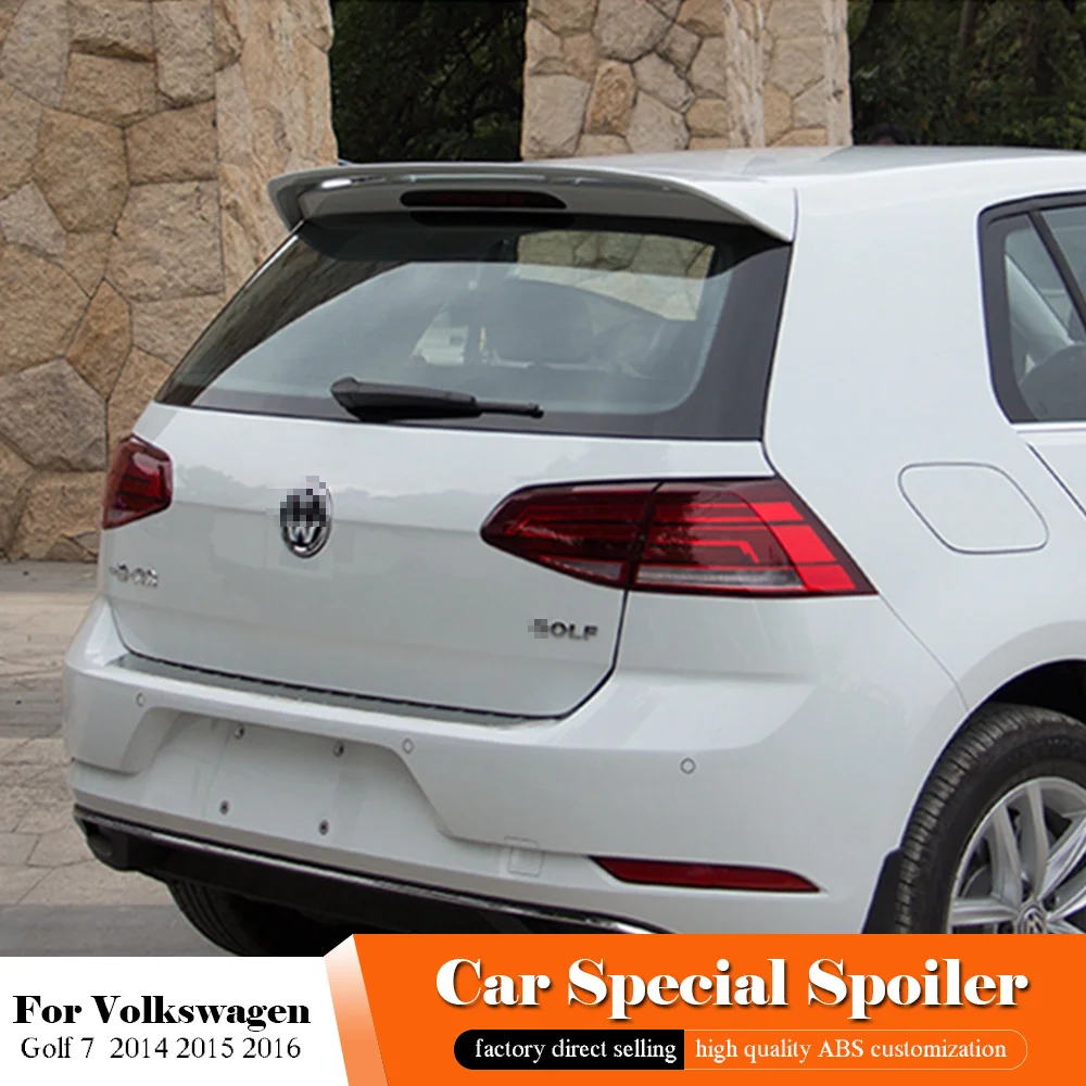 Для Volkswagen Golf 7 спойлер 2014 2015 2016 ABS пластик Неокрашенный задний Багажник крыло