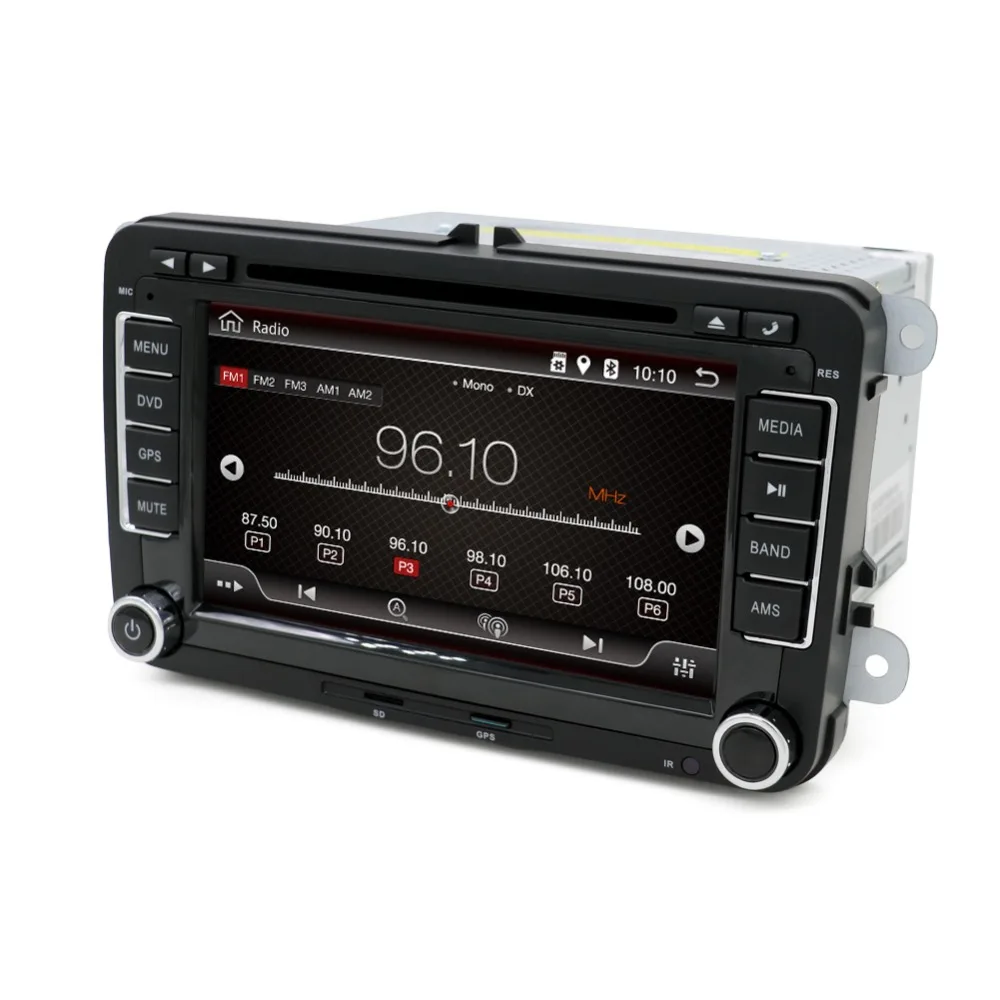 Автомобильный dvd плеер 4 ядра Android 10 gps 2Din 7 дюймов для Volkswagen VW Skoda POLO PASSAT B6 CC TIGUAN GOLF 5
