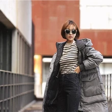 Woman Winter Warm Cloak Windbreaker Hooded Manteau Femme Long B Jacket Thick Maxi Coat Palto Parka