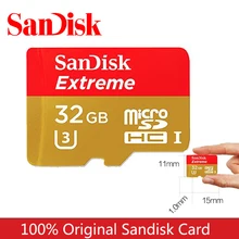 Original SanDisk Extreme Micro SD Card Class 10 U3 90MB/S Memory Card 32GB 16GB 64GB TF Card 32GB Support Official Verification