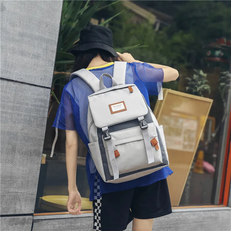 Menghuo Cover Backpack Women Leisure Travel Laptop Backpacks Men Business Mochila Waterproof Nylon Teenagers Student School Bags (16)