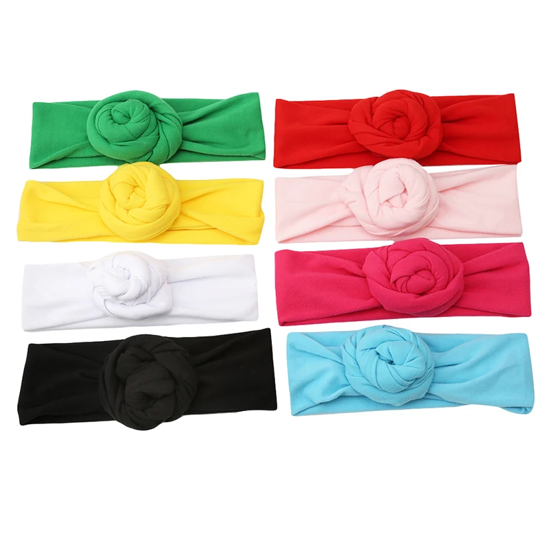 Cute Solid color Headband Knot Hair Bands Elasticity Hairbands Cloth