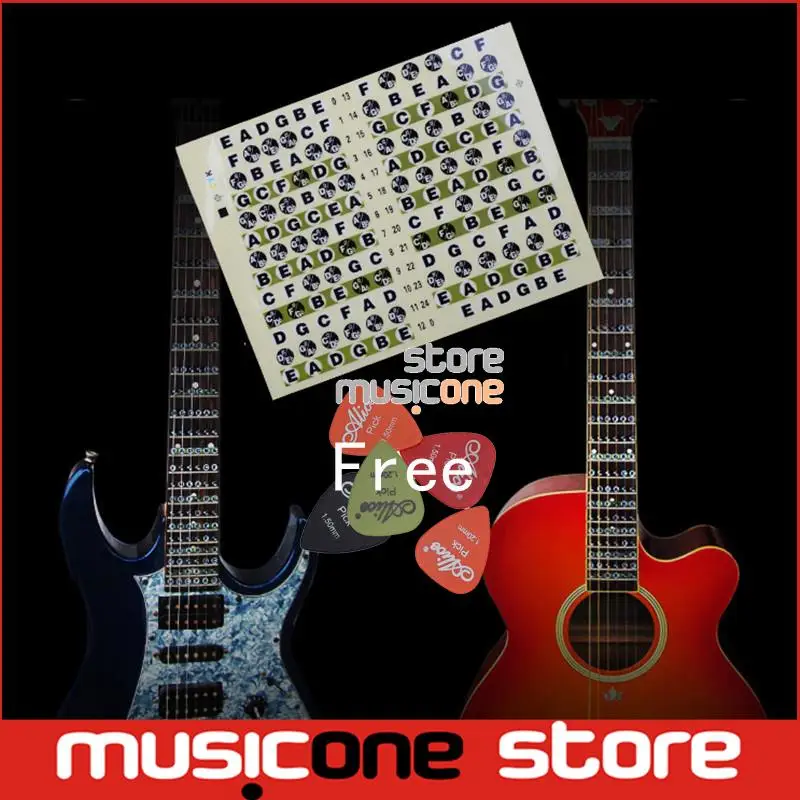 Acoustic Electric Guitar Fretboard Note Music Sticker For Sale Decal