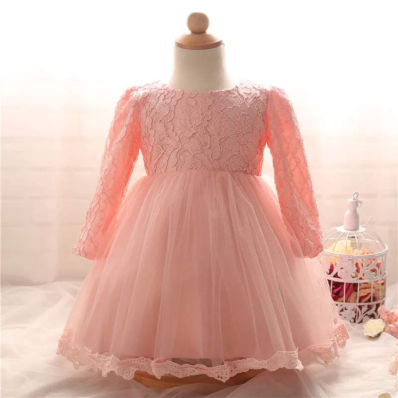 Детское Кружевное платье пачка с длинным рукавом на крестины|newborn baptism dress|baptism
