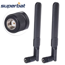 Superbat 2pcs 8dBi 2.4GHz 5GHz Dual Band Wireless Network WiFi Antenna RP-SMA Male Plug(Female pin) Connector
