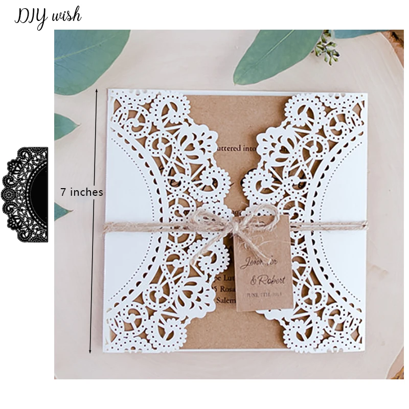  Lace Border Dies for Wedding Invitations Cards Making Metal Cutting Dies New 2019 for Scrapbooking  - 33058147391