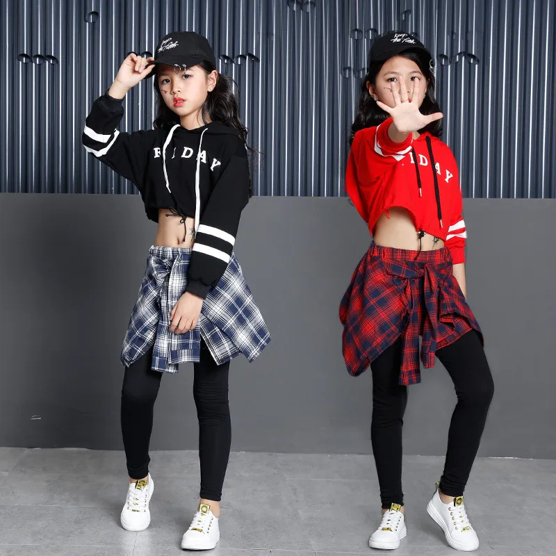 Новинка года; Одежда для девочек в стиле хип-хоп комплект из 2 предметов; укороченная толстовка с капюшоном для девочек-подростков; комплект с юбкой и леггинсами Корейская Детская уличная одежда