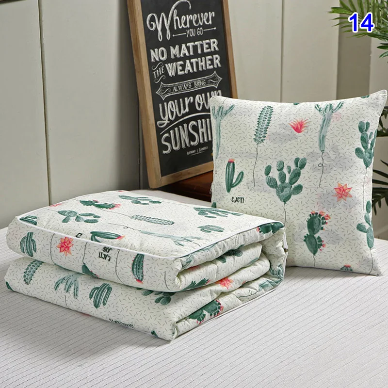 2 in 1 Napping Blanket Soft Comfortable Folding Blanket with Back Cushion for Office Worker Store