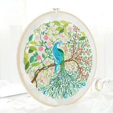 Pavão bonito Bordados Kits Needlework Cross Stitch Define Balanço Art Handmade Artesanato Handwork Pintura de Parede Decoração Home Gift