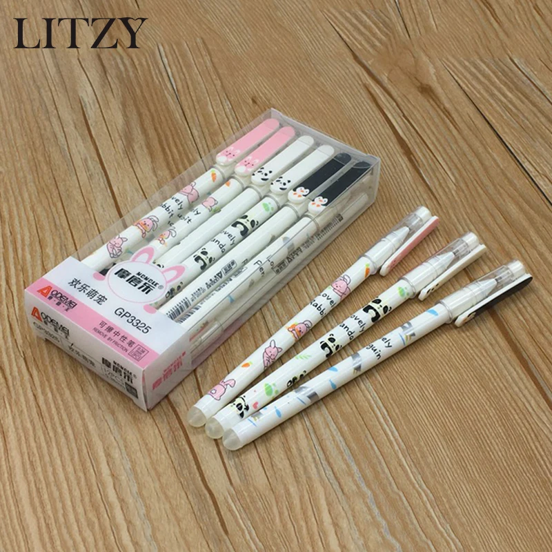 

Kawaii Animal Gel Pens for School Cute Rabbit Panda Erasable Pen Refill 0.38mm Student Writing Tools Stationery Office Supplies