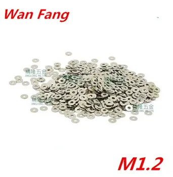 

500pcs m1.2 steel with nickel flat washer
