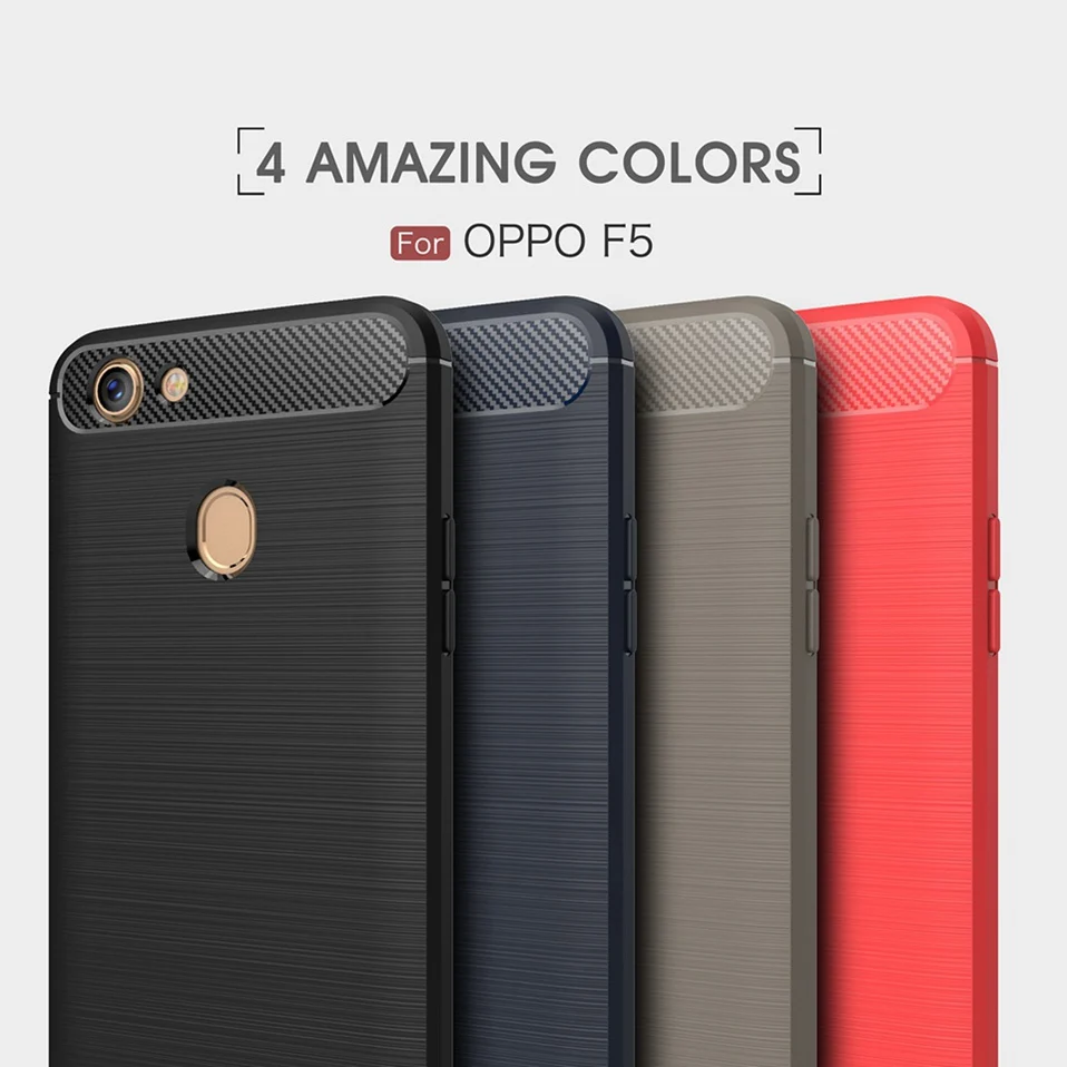 Carbon Fiber Case For OPPO F5 Soft TPU Silicon Luxury business Style TPU Case For OPPO F5  Back Phone Cover For OPPO F5 F5 Coque (9)